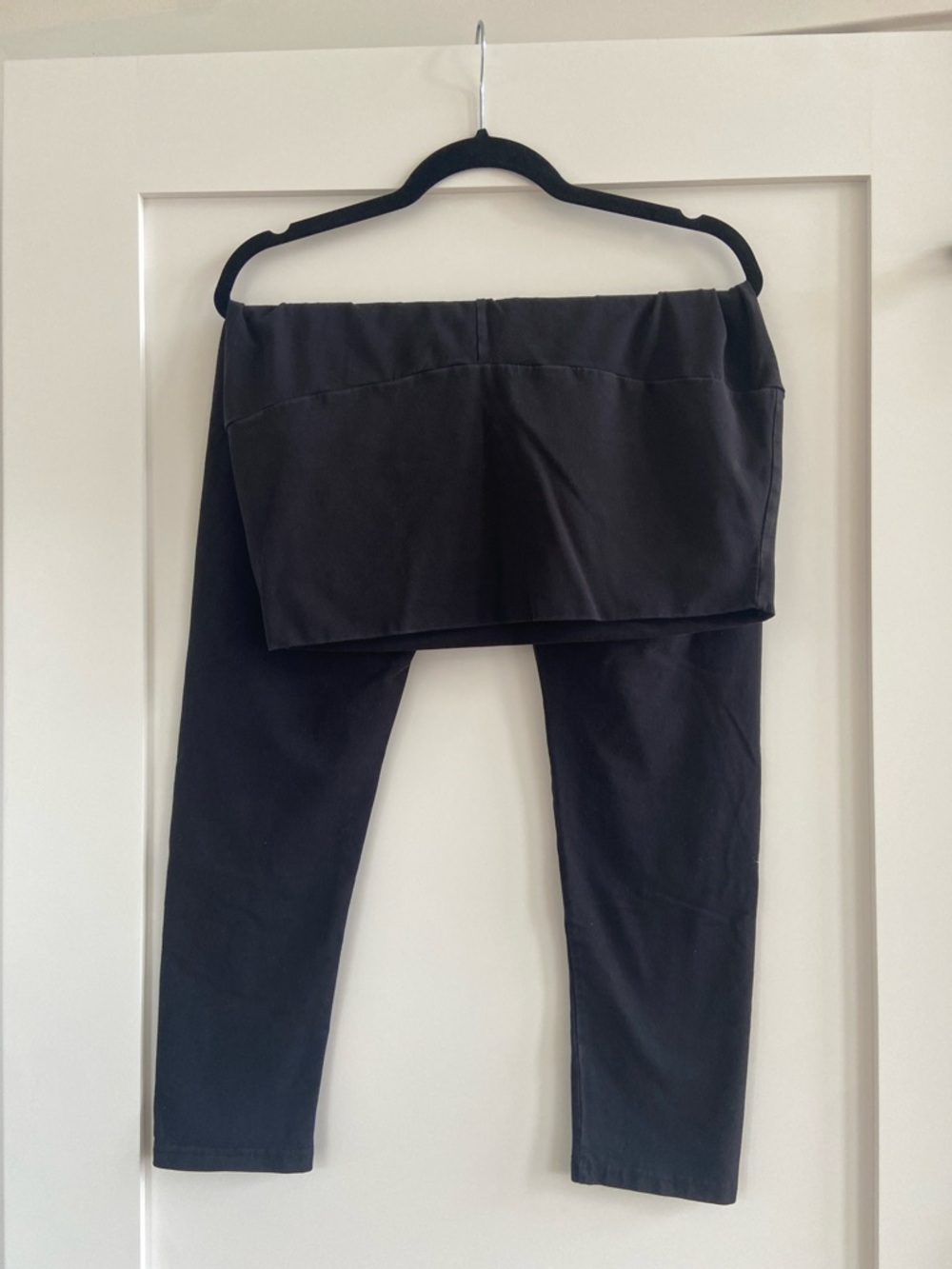 Angel Maternity Black Leggings- XL